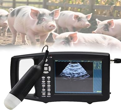 Portable B-Ultrasound Scanner for Animals - Handheld Veterinary Ultrasound Machine with One-Key Warm-Up Function for Sheep, Dogs, Cats, Pigs, Horses, and Cows