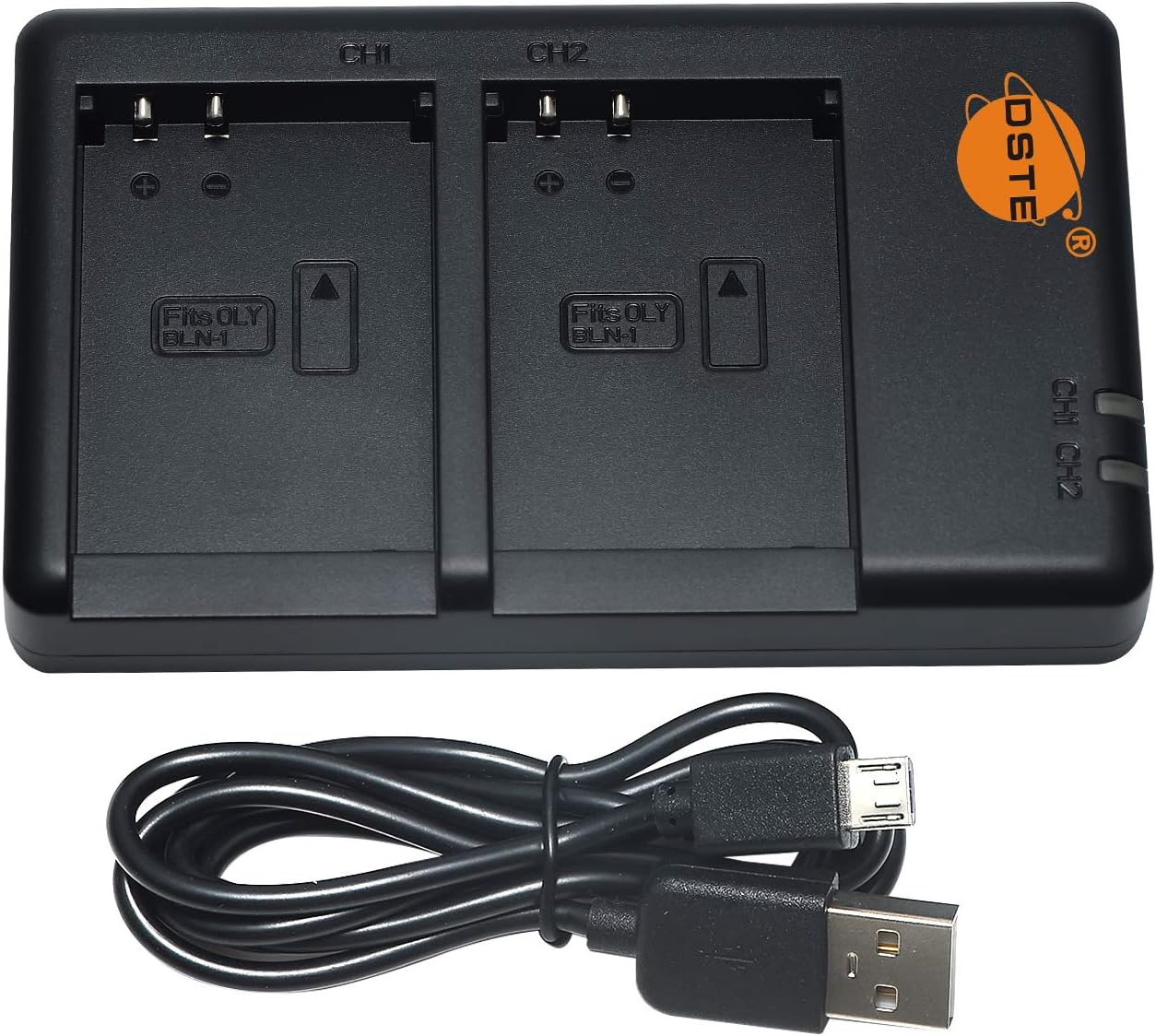 Replacement for Rapid Dual Battery Charger with Micro USB Cable Compatible Olympus BLN-1 BLN1 Battery