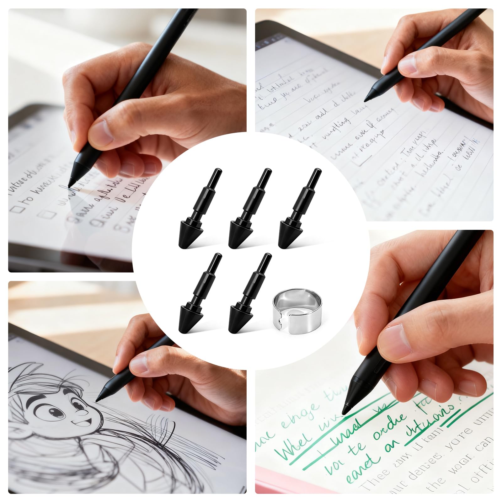 Punte di ricambio compatibili con Lenovo Precision Pen 2-5 punte di ricambio adatte per Precision Pen 2, punte di ricambio per penna Lenovo per laptop, punte di ricambio non per Precison Pen 3