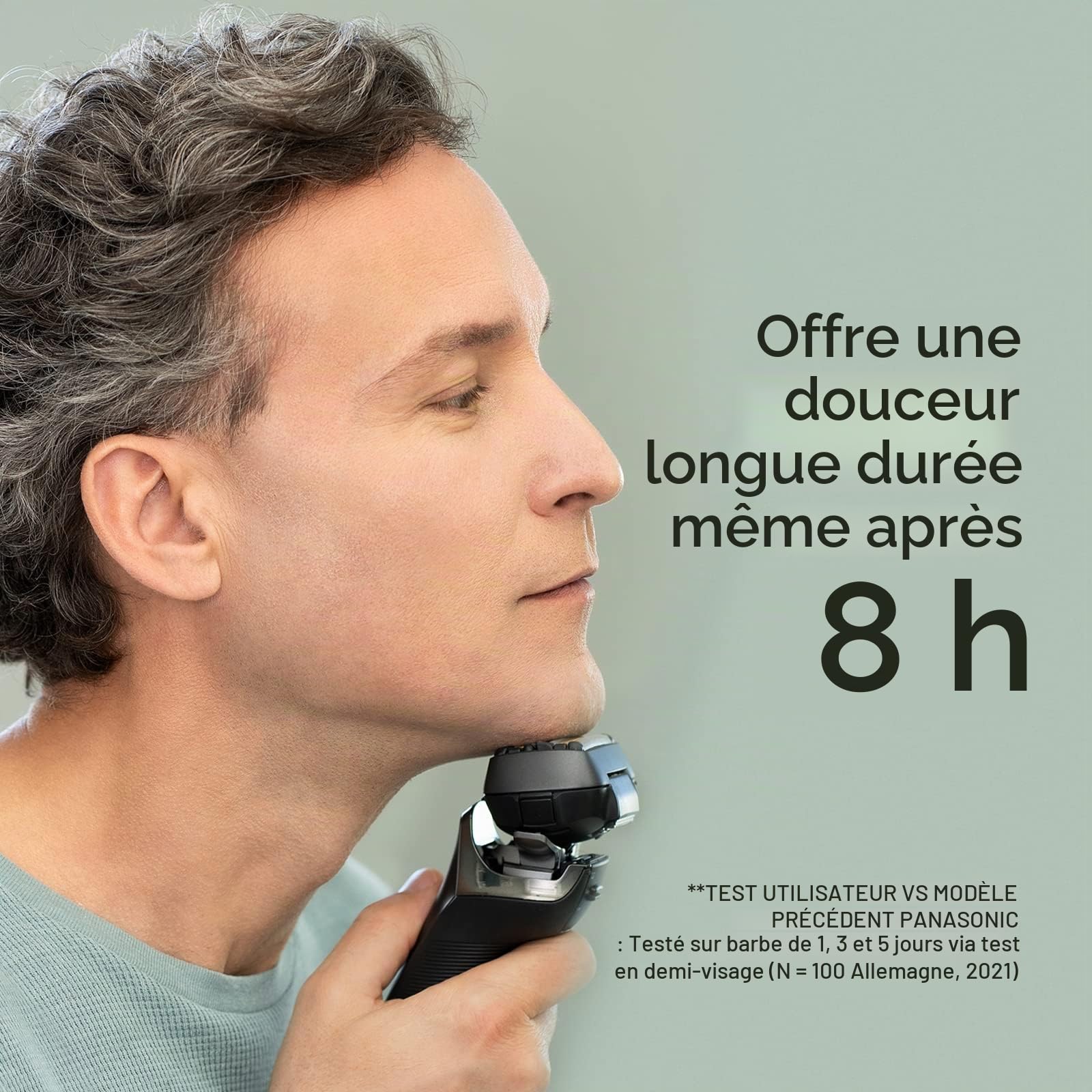 Panasonic Series 900+ ES-LS9A Wet and Dry Rasoir électrique à 6 lames pour homme – Capteur de barbe réactif, rasage précis avec support de nettoyage et de charge