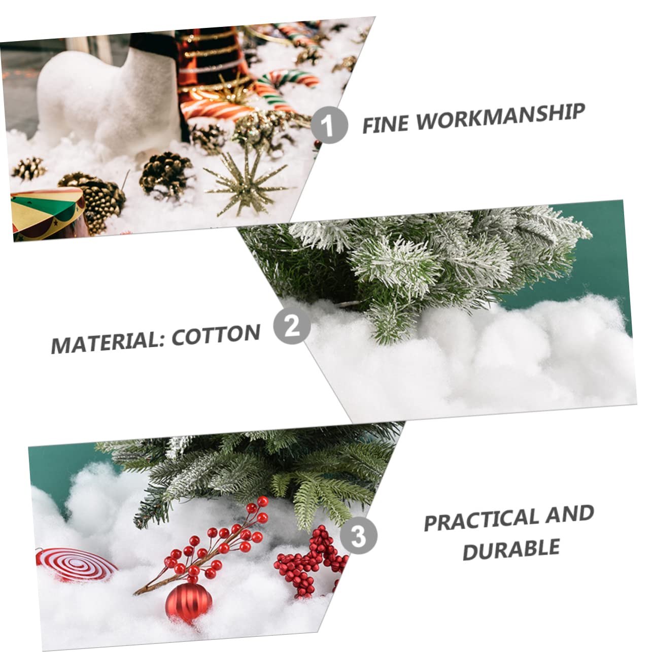 PRETYZOOM 2St Schneedecke kunstschnee Artificial Snow Schneeteppich unter Weihnachtsbaum-Schneematte Weihnachtsdorf Schnee Weihnachtsdecken Weihnachtsdorf-Display-Requisite das Haustier Weiß