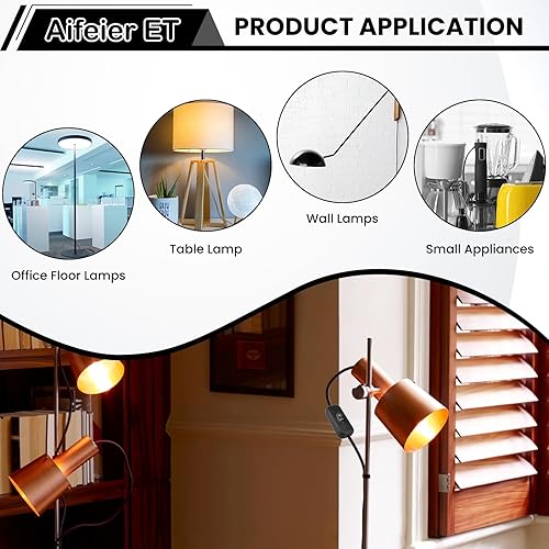 Miniatura 7 de Interruptor de cable en línea AC 250 V 6 A encendidoapagado de la lámpara de control del aparato interruptor basculante para electrodomésticos o