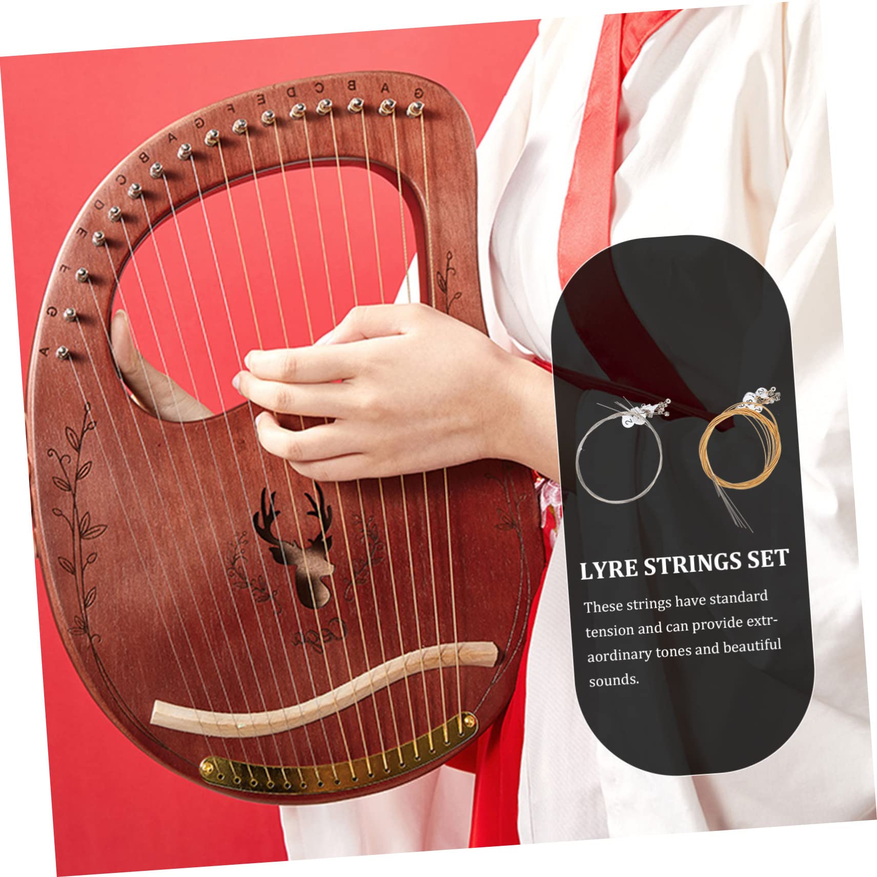Supvox 5sätze String Lyre Strings Für Saiteninstrumente Für Musiker Und Performer Mit Hoher Resonanz Und Starken Klangübertragungen