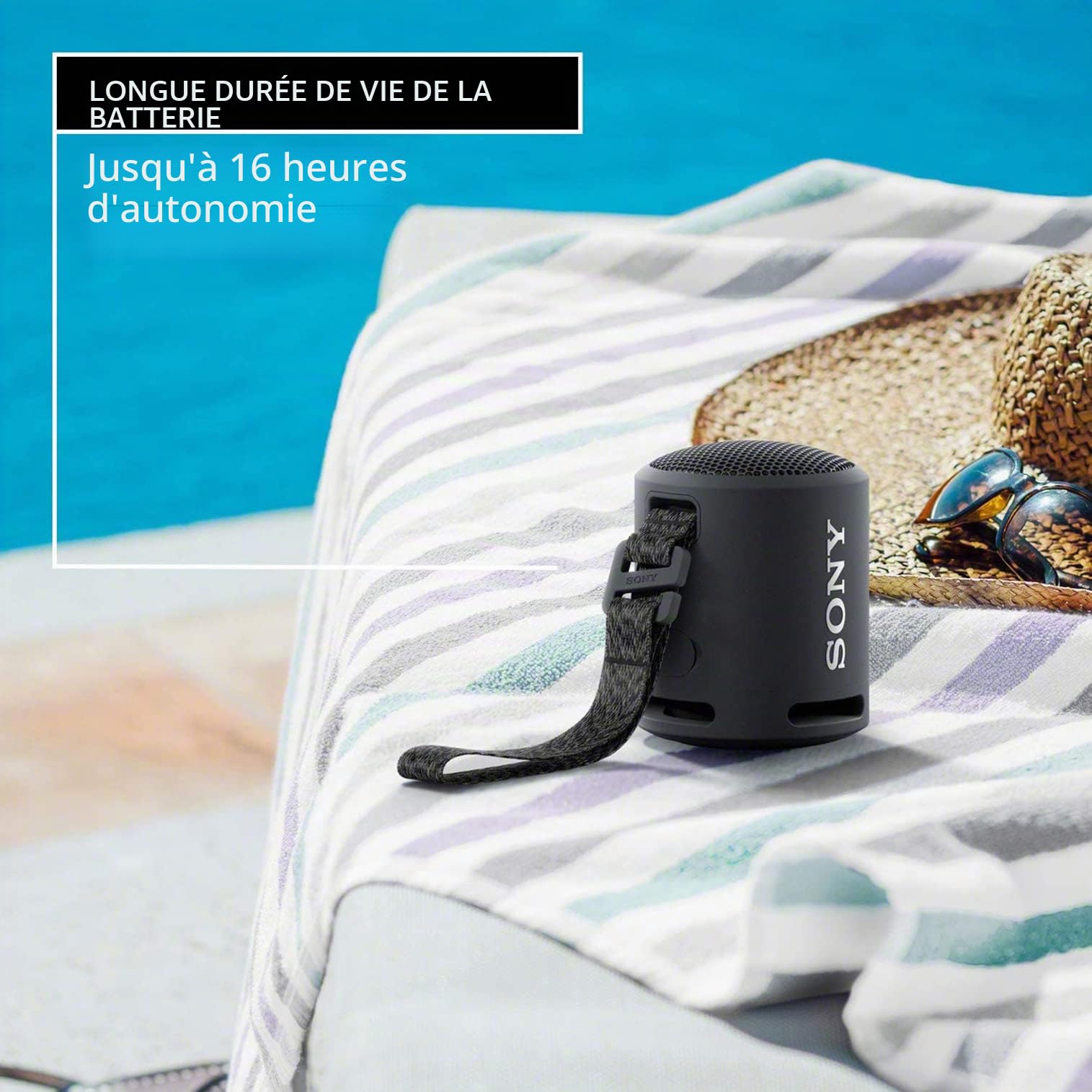 Sony SRS-XB13 Haut-Parleur Bluetooth Compact sans Fil Extra Bass avec 16 Heures d'autonomie, Type-C, étanche IP67, résistant à la poussière, Haut-Parleur avec Micro, Audio Fort pour appels