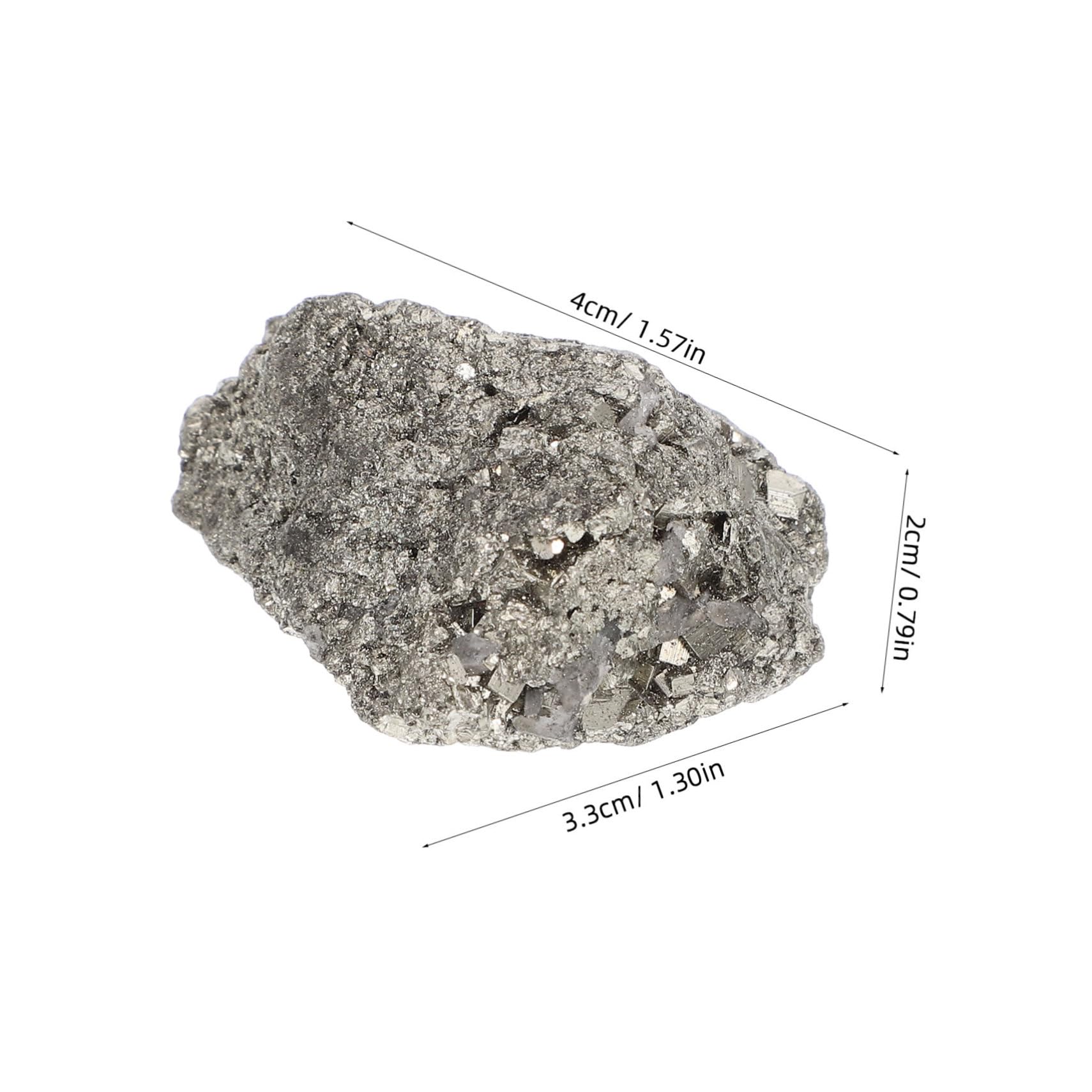 ABOOFAN Educational Chalcopyrite Specimen Meteorite Stone Decor Student Teaching Tool