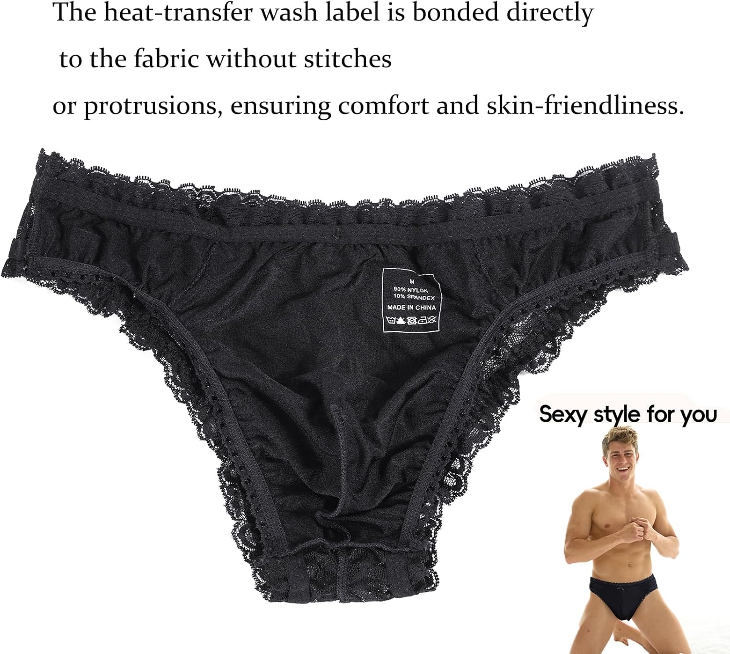 Lace Sexy Underwear For Men Mens Sexy Underwear Lingerie Mens G Strings & Thongs Underwear - Image 5