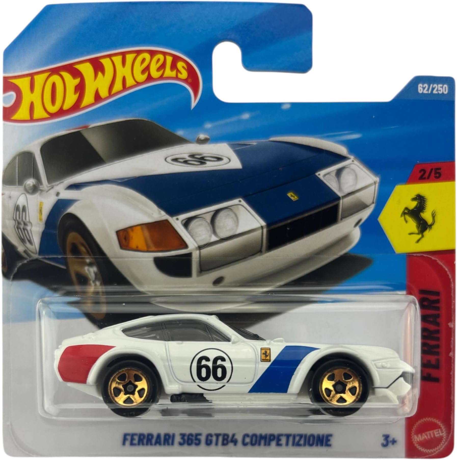 Ferrari 365 GTB4 Competizione [White] 2/5, 62/250, 1:64 Scale Diecast Toy Vehicle