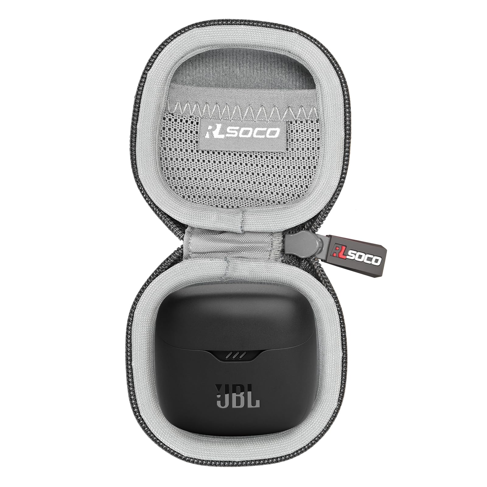 RLSOCO Hard Case for JBL Tune Flex/Tune Flex 2 True Wireless Noise Cancelling Earbuds - Grey (Case Only)
