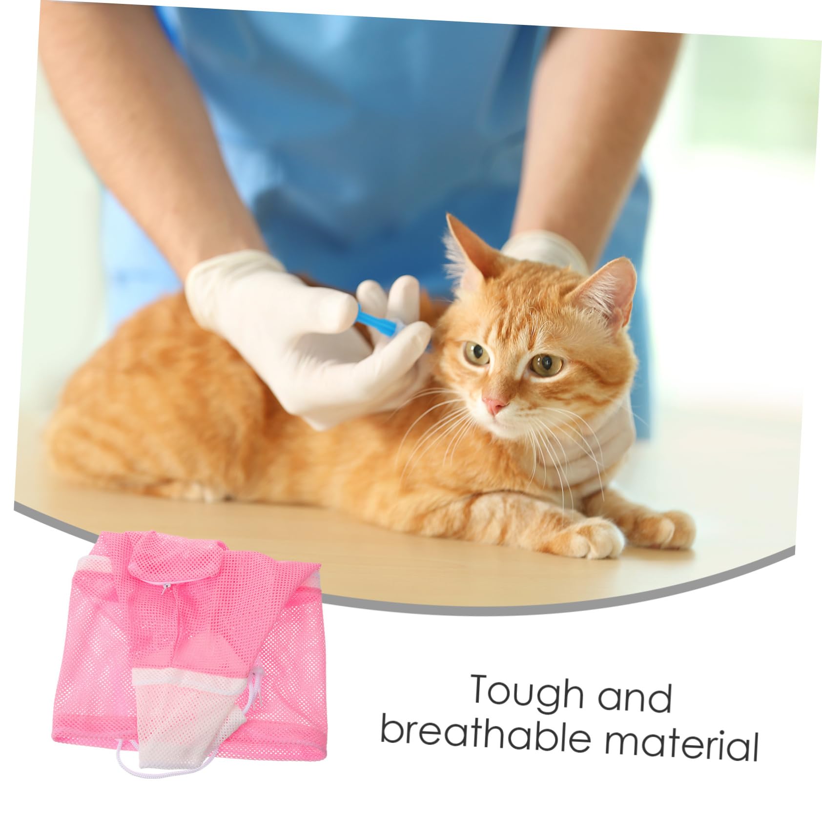 BCOATH Pet Bathing Bag Cat Bathing Bag Restraint Mesh Material for Grooming Nail Trimming Easy to Use Store