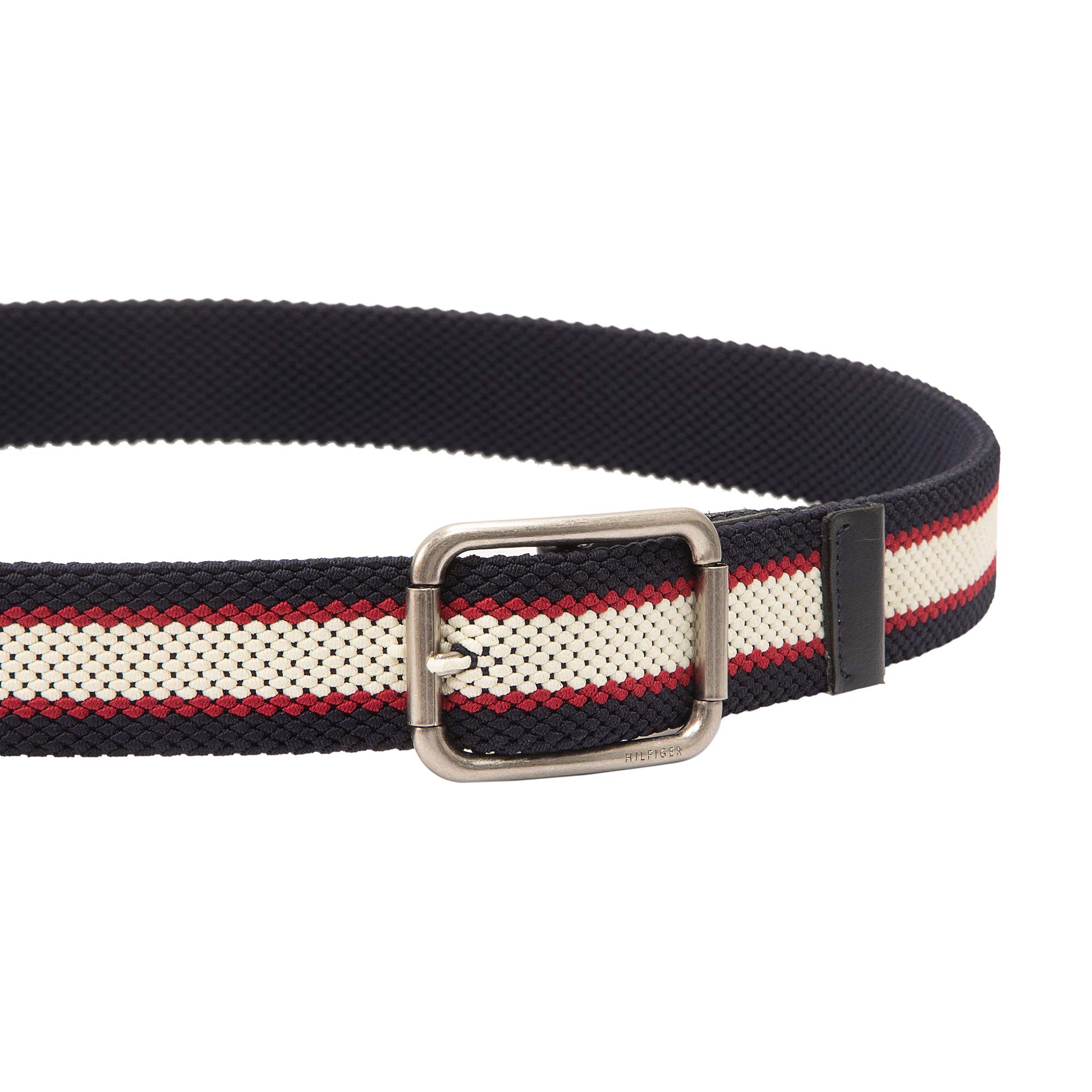 Tommy Hilfiger Mens Center Bar Buckle Reversible Woven Stretch
