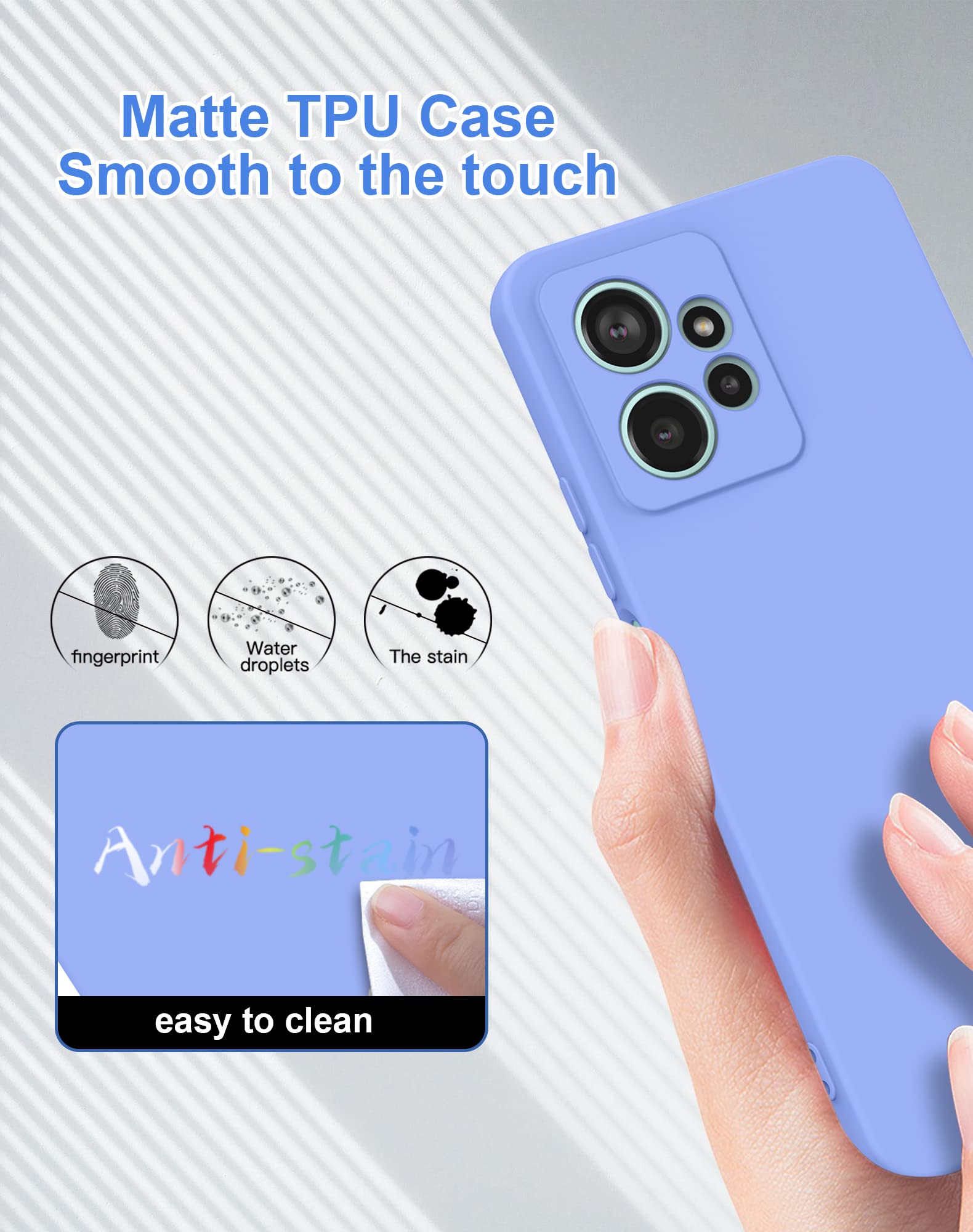 Funda De Silicona Líquida Para Xiaomi Redmi 12 4G (6.79") - Con 3 Cristales Templados | Textura Suave Y Protección Antigolpes