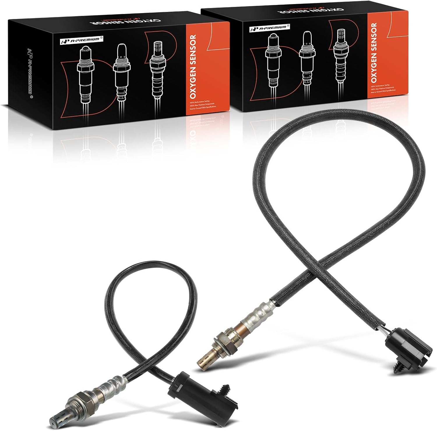 A-Premium O2 Oxygen Sensor Compatible with Dodge Ram 1500 1995 3.9L 5.2L 5.9L, Dakota 1996 2.5L, Upstream and Downstream, 2-PC Set, Replace# ES2001711B1, 56041107