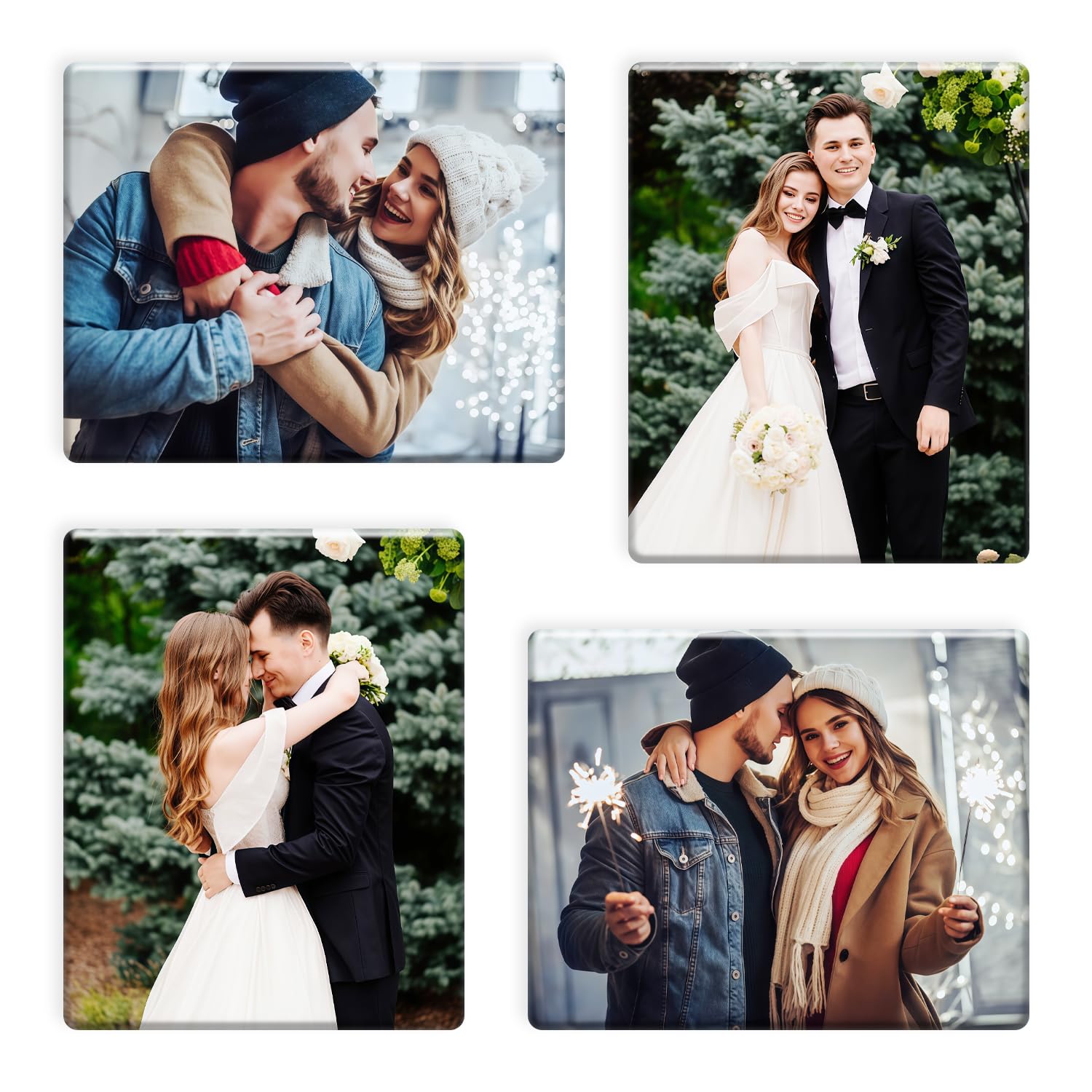 Custom Fridge Magnets, Personalized Photo Magnets for Refrigerator, Home Decoration Picture Magnet Stickers for Office and Kitchen, Door (Rectangle Magnets)