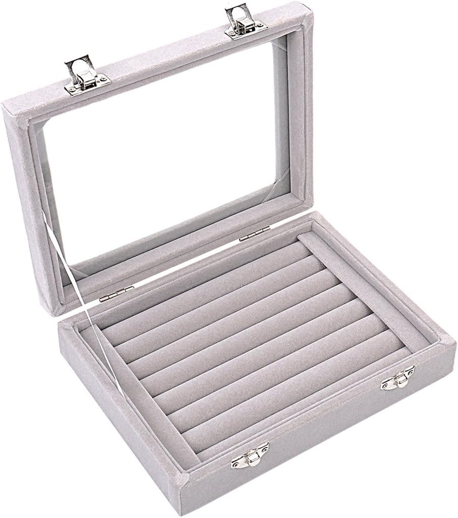 MyJell 7 Slot Velvet Jewelry Rings Display Tray Earring Storage Case Jewelry Storage Box  Fasmov 48 Pack Jewelry Ring Gift Box with Foam Insert, Ring Earring Kraft Box for Jewelry Set, Black  BLUTETE Velvet 2 Slots Jewelry Ring Box Engagement Wedding Box Keepsake Box Bridal Photo Ring Double Slots Octagon (Champagne)  Pasutewel Velvet Glass Ring Jewellery Display Storage Box Jewelry Holder Storage Organizer Stand 7 Slots (Blue)  PH PandaHall 48 Pack Ring Box, 1.5x1.5x1.1 Inch Jewelry Gift Boxes Christmas Box Square Cardboard Jewelry Box with Foam Small Earring Packing Box for Valentine Weddings Birthdays Christmas Business  100 Slots Ring Box Storage Organizer Jewelry Ring Display Case with Transparent Lid Ring Holder Case Jewelry Box Organizer Ring Earring Holder Jewelry Tray Organizer…