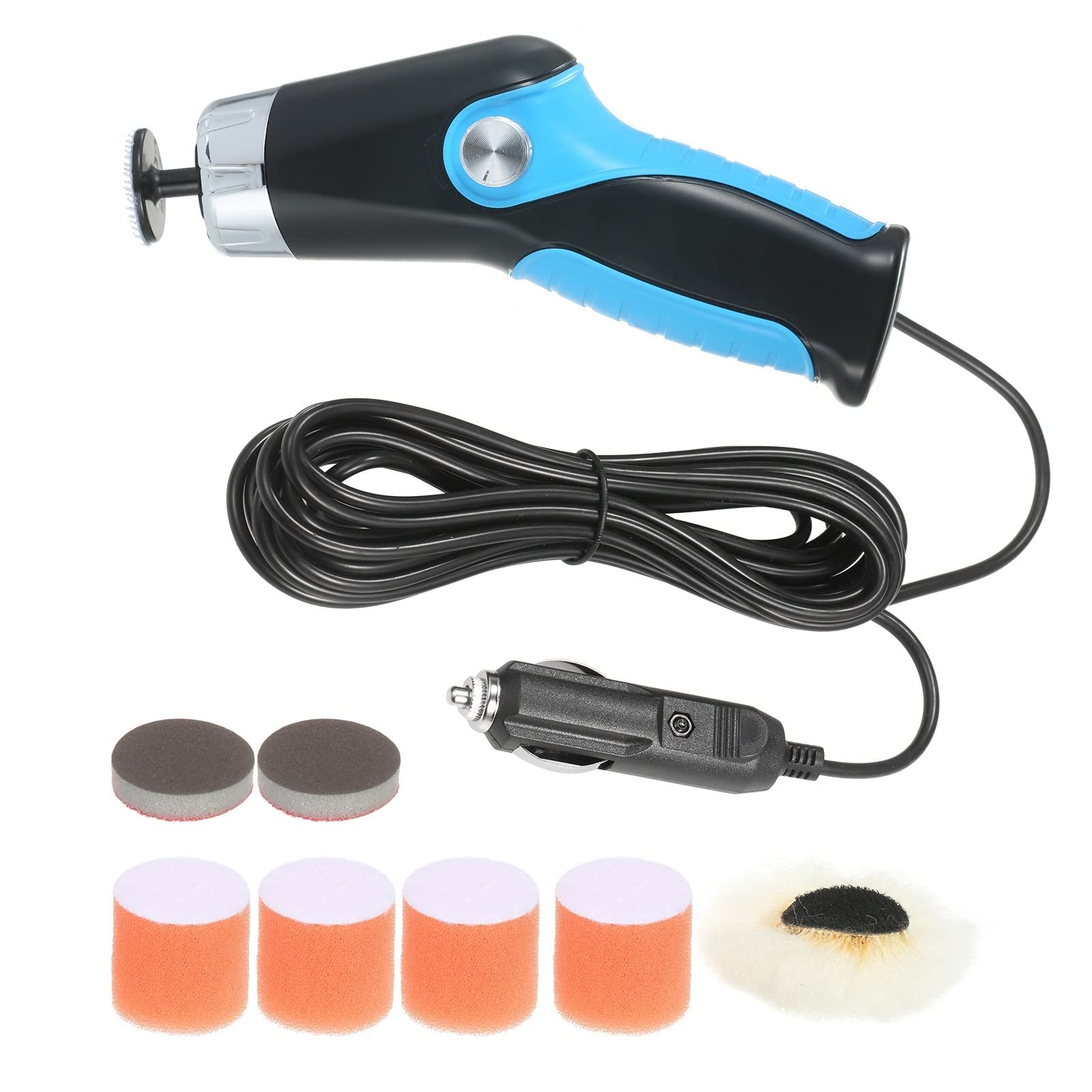 LNHHG 60W Polishing Machine USB Charging Cable 8500RPM Variable Speed Car Polisher Waxing Automobile Scratch Repair Tool(SET 2)