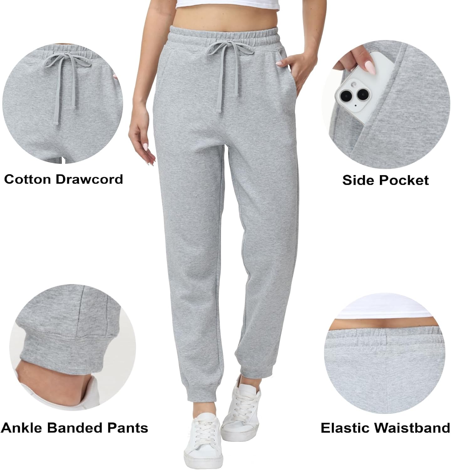 Women’s Tall Sweatpants 32” / 34” Inseam Extra Length Joggers Pants for Tall Women - Image 5