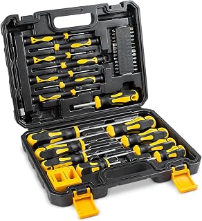 43-Piece Magnetic Screwdriver Set Professional Grade Chrome Vanadium Steel with Ergonomic Grip Magnetizer & Durable Storage Case for DIY Electronics Auto Repair