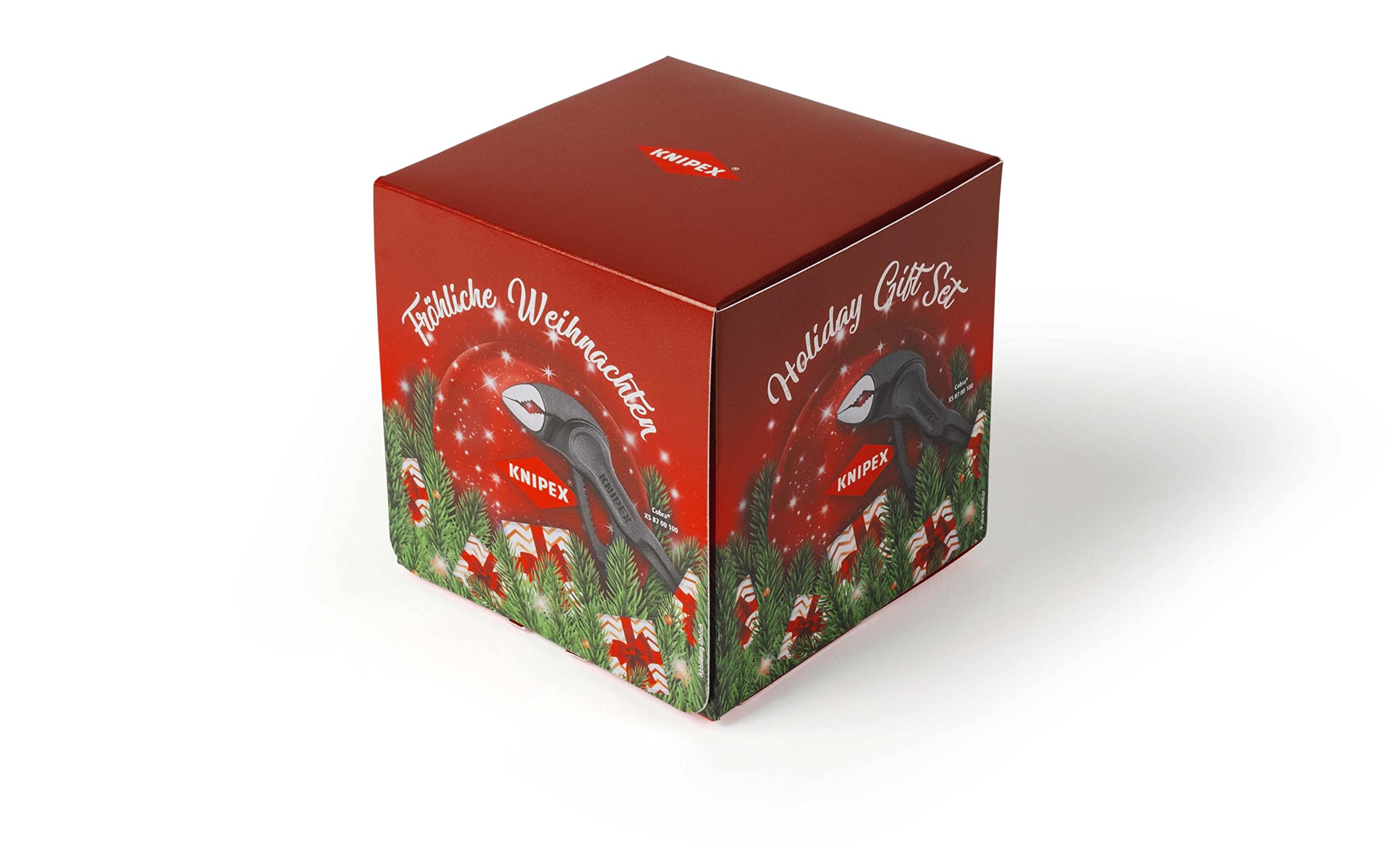 KNIPEX Cobra XS Miniaturowe szczypce nastawne do rur w świątecznym wydaniu (87 00 100 XMAS)