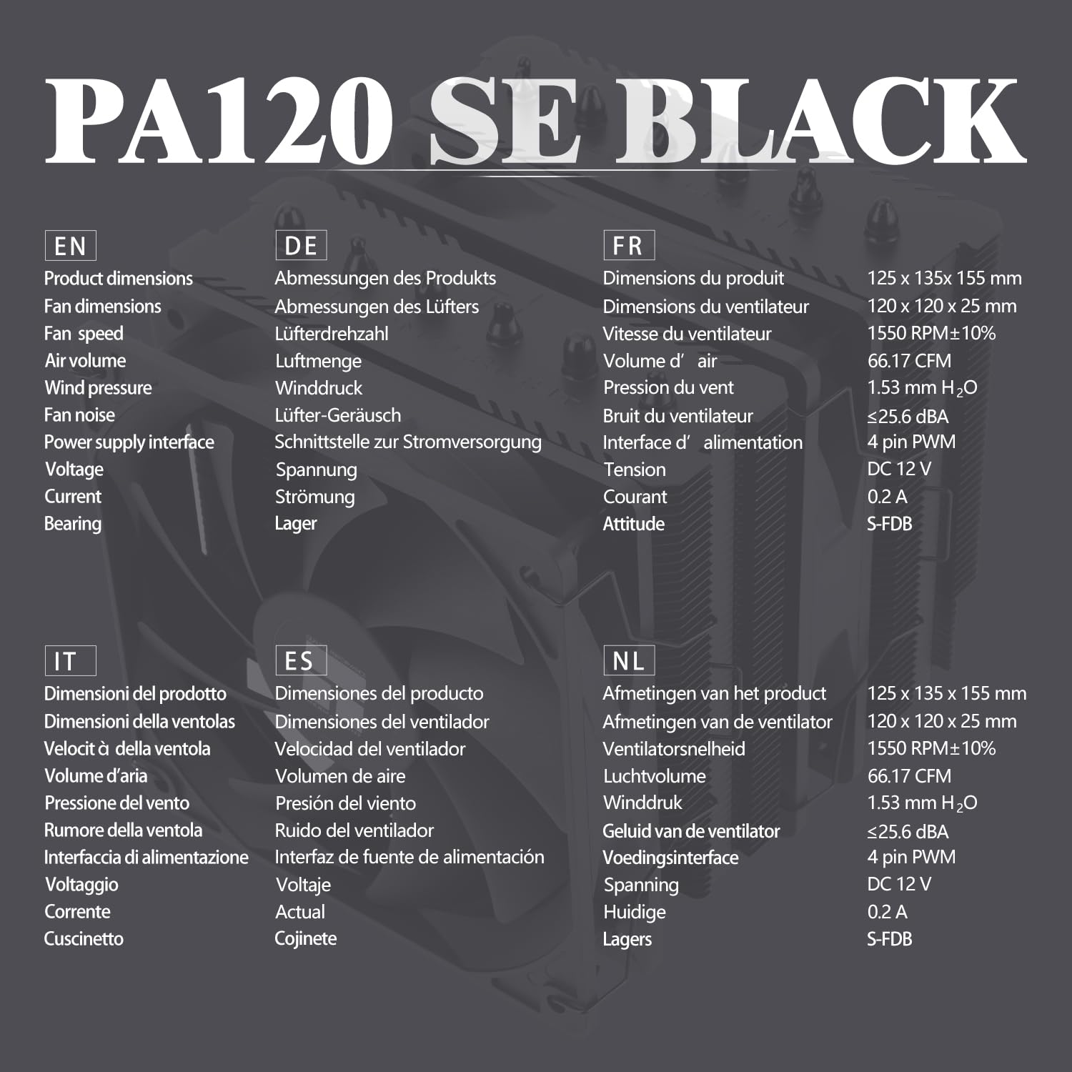 TR-Thermalright Peerless Assassin 120 SE Black CPU Luftkühler, Dual Tower und Lüfter mit 6 Heatpipes,2xTL-C12C PWM Lüfter mit 1550tr/min,für AM5/AM4,Intel LGA1851/1700/115x/1200,Schwarz PC-Kühlung