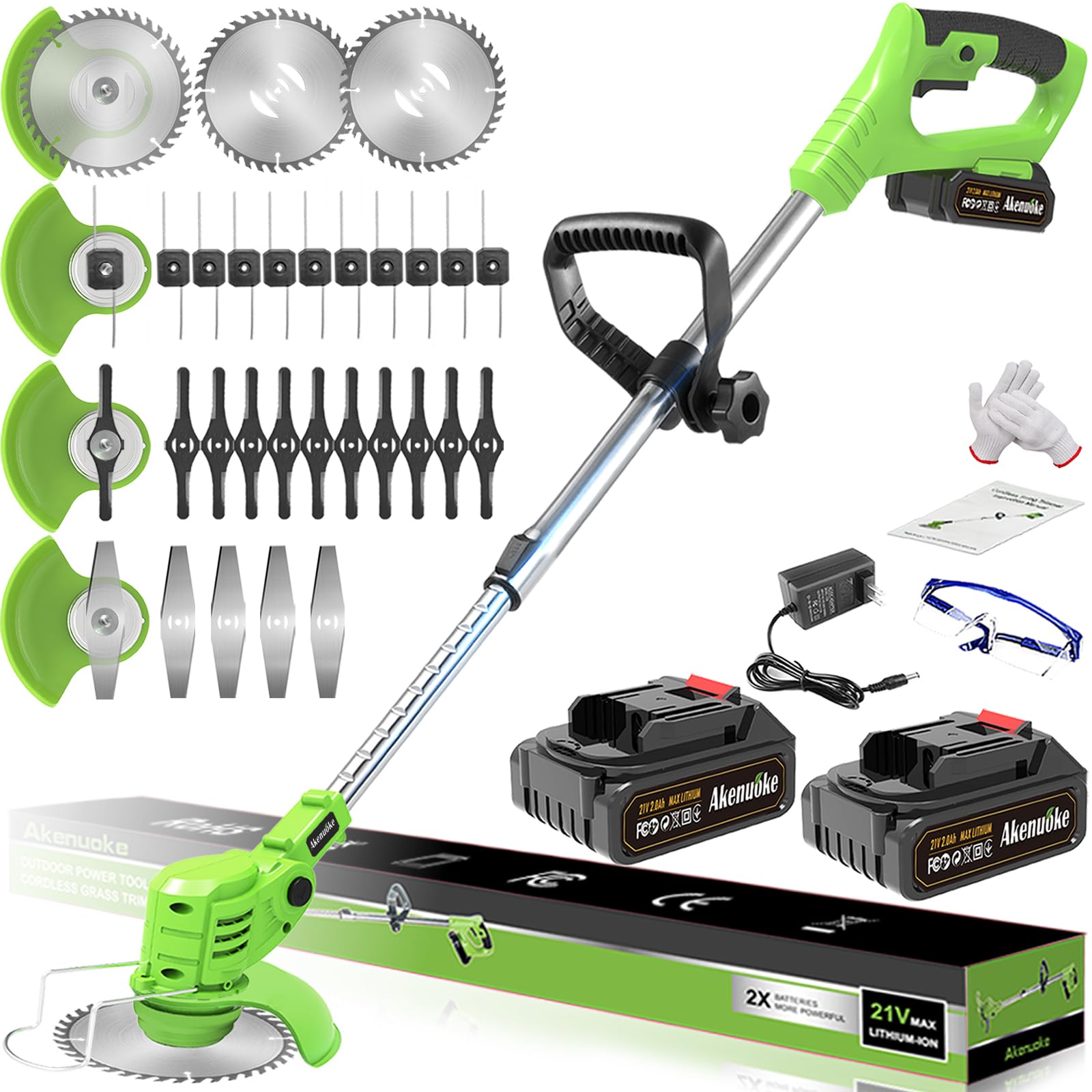 Photo 1 of Akenuoke Cordless Weed Wacker Grass Trimmer