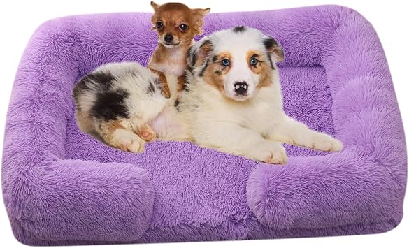Dog Bed Dog Couch for Small Dogs, Medium, and Large Size Dog - Removable Washable Cover Color Purple, Size XL