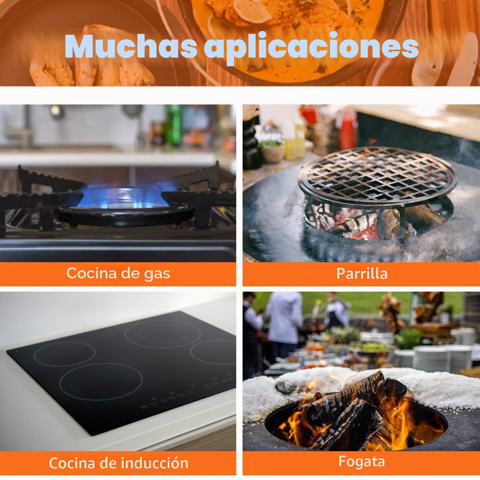 UISEBRT Dutch Oven Set 12 piezas en caja de madera, con Horno Holandés, muchos accesorios de hierro fundido, incluye cacerola, sartén y manoplas, para Camping Cocina Casera Barbacoa