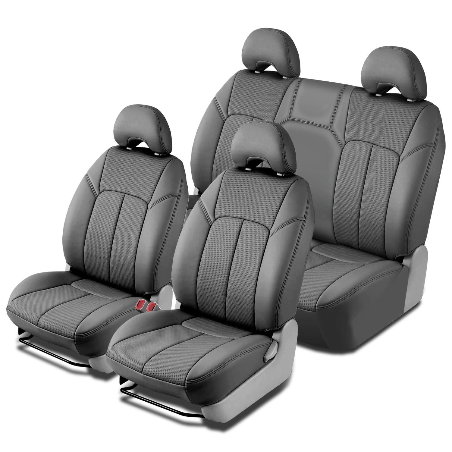 Clazzio 2007-2010 GMC Yukon 3 Row with Cloth seat Front No Under Storage Leather Seat Cover
