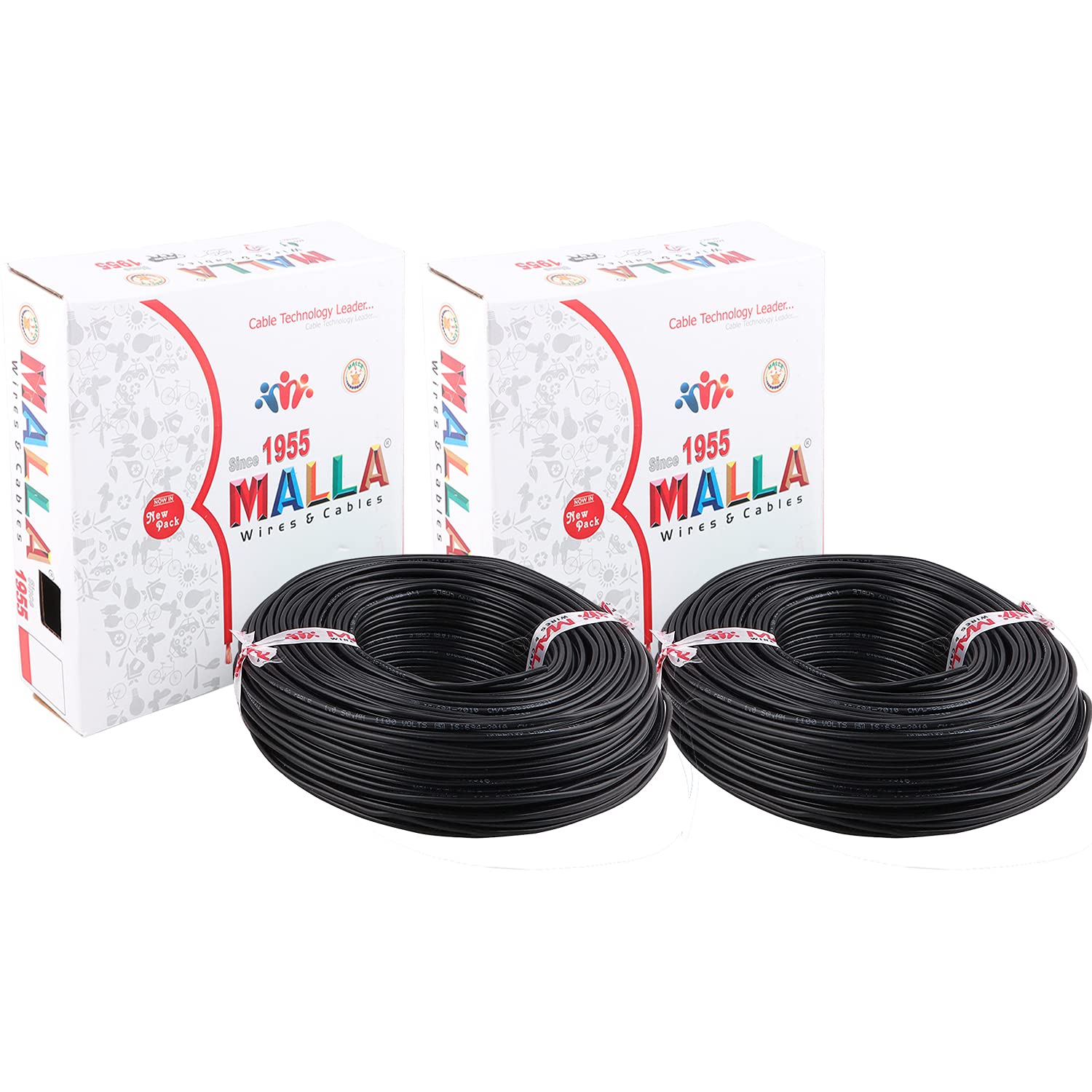 MALLA Copper Wire with Triple Layer PVC Coating, Single Core Flexible Electric Cable for Domestic & Industrial Connections (1.5 mm, 90m Long, Black, 2 Pcs), (MLWC07_2) (B09HCDLZZM) Amazon Price History, Amazon Price Tracker