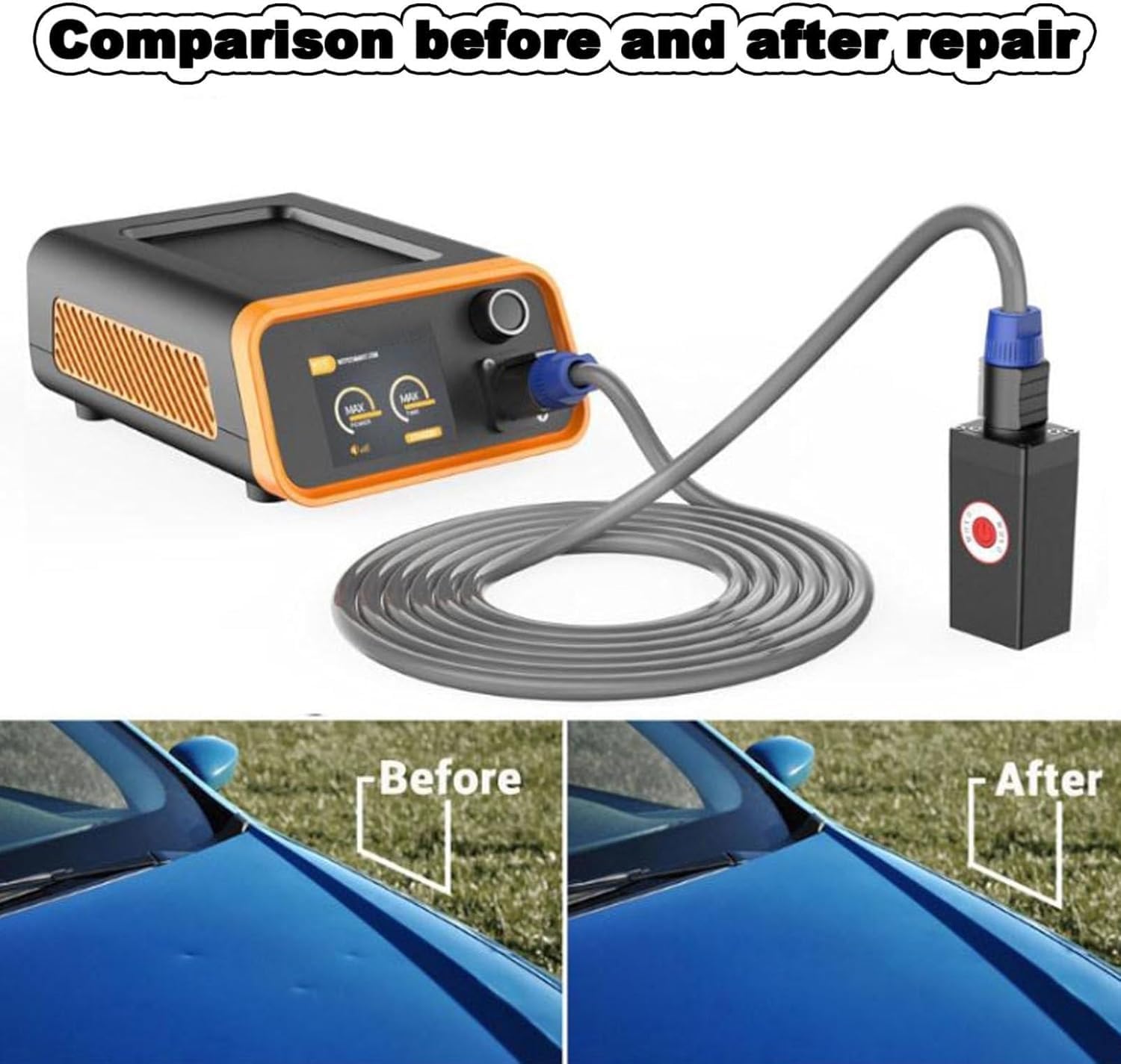 Kit De Reparación Abolladuras En La Carrocería, Extractor Para Eliminar El Coche, Leves, Golpes Las Puertas Y Daños Causados Por Granizo