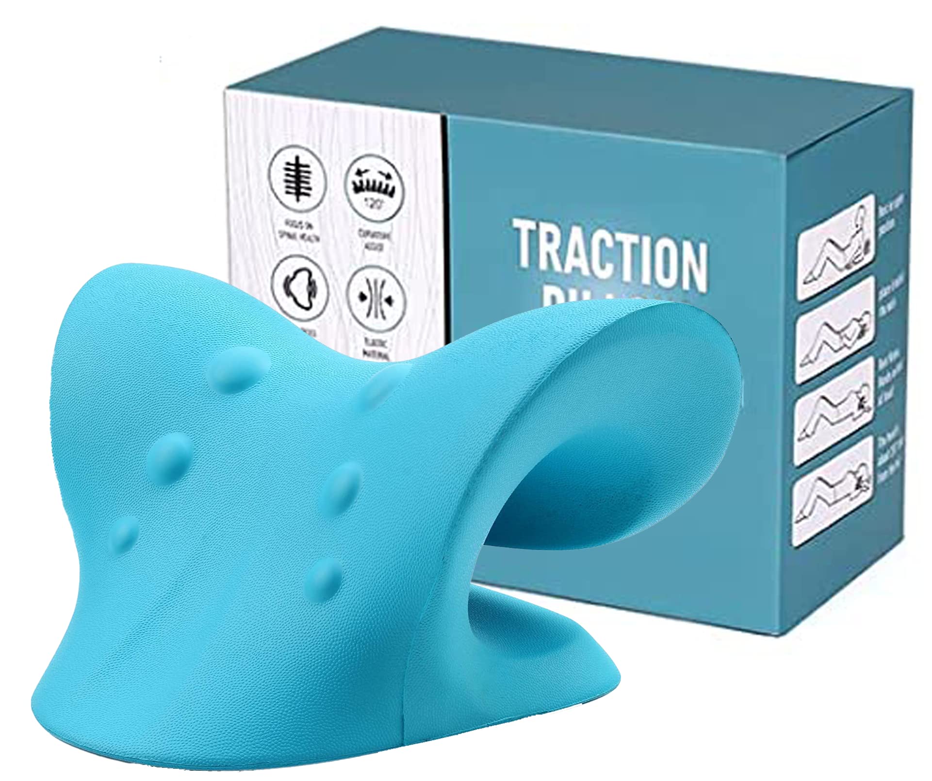 CPENSUS Neck and Shoulder Relaxer, Cervical Traction Device for TMJ Pain Relief and Cervical Spine Alignment, Chiropractic Pillow, Neck Stretcher
