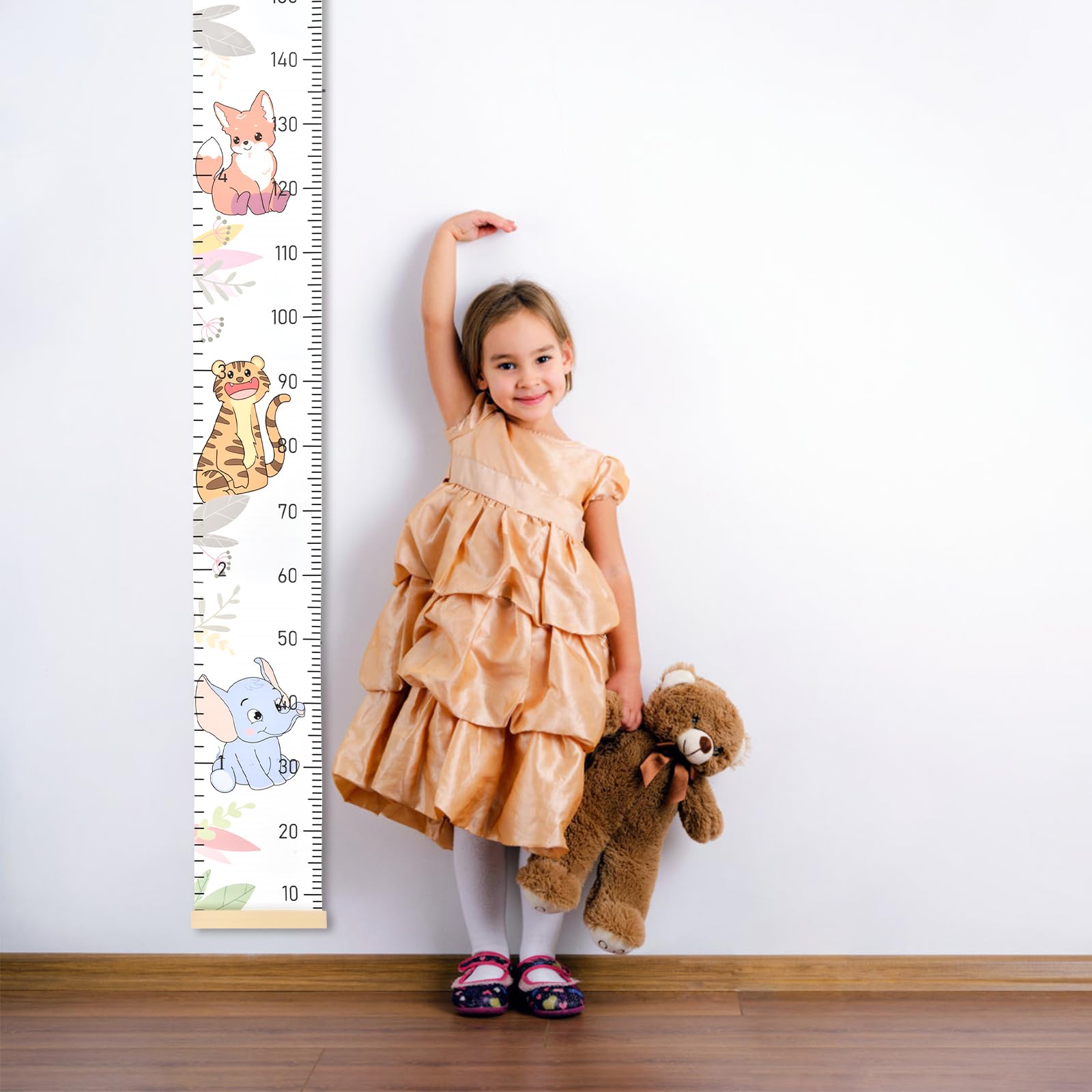 Metro Altezza Bambini Montaggio a Parete, Grafico Crescita Misurazione Rimovibile Righello, 21x195 cm
