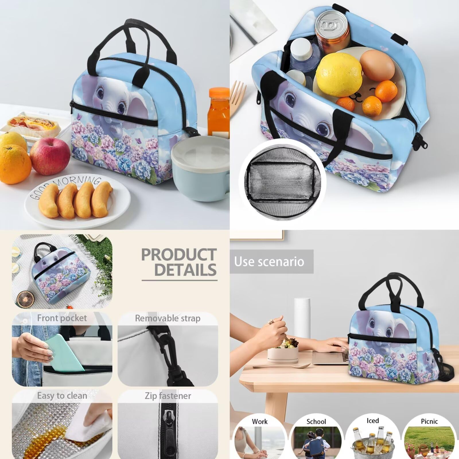 Rucksäcke für Schulmädchen mit Lunchbox, 2. Klasse, Büchertaschen für Kindergarten, Grundschulkinder, Schultaschen