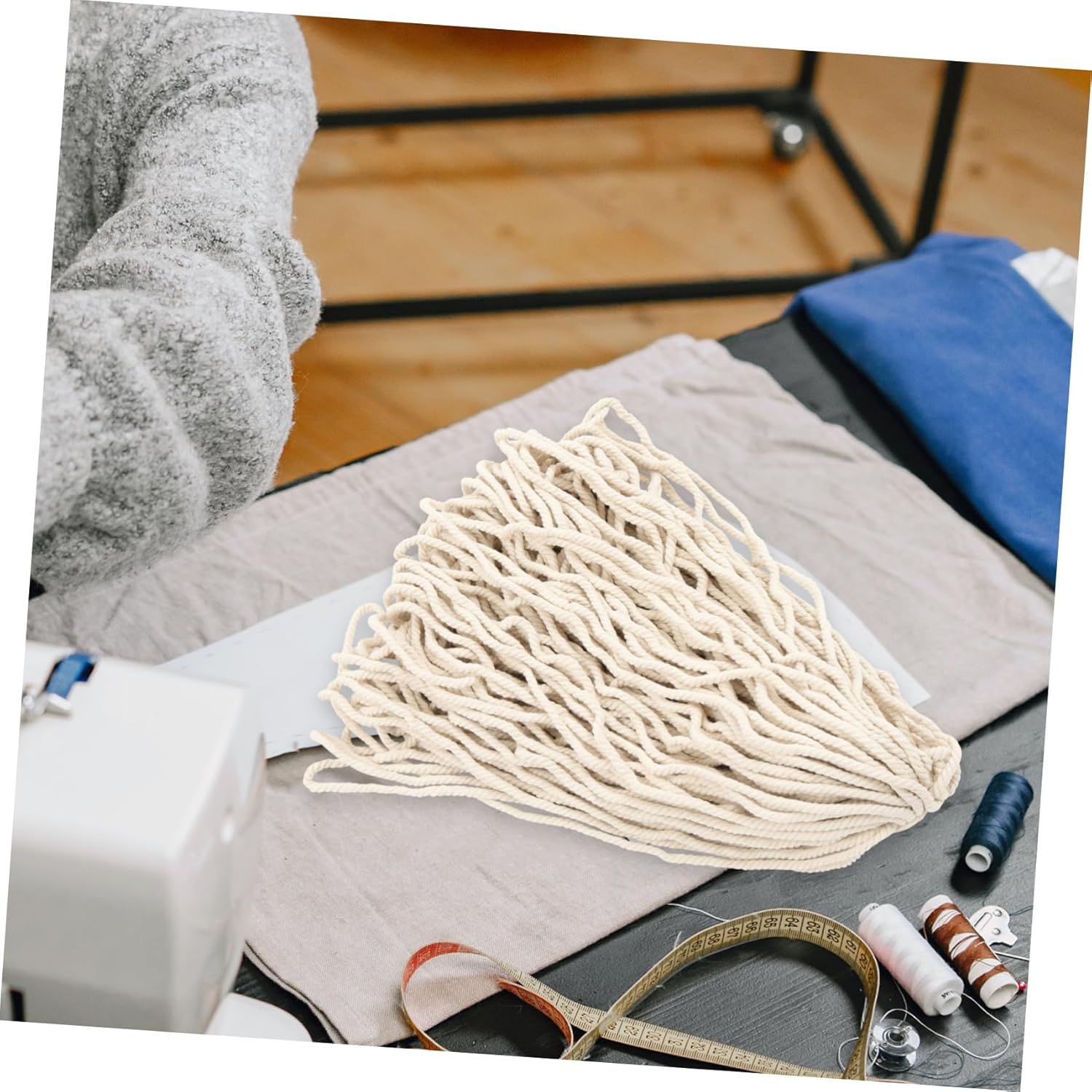 Natural Cotton Rope Hand Woven Macrame Decorative Cord for Crafts