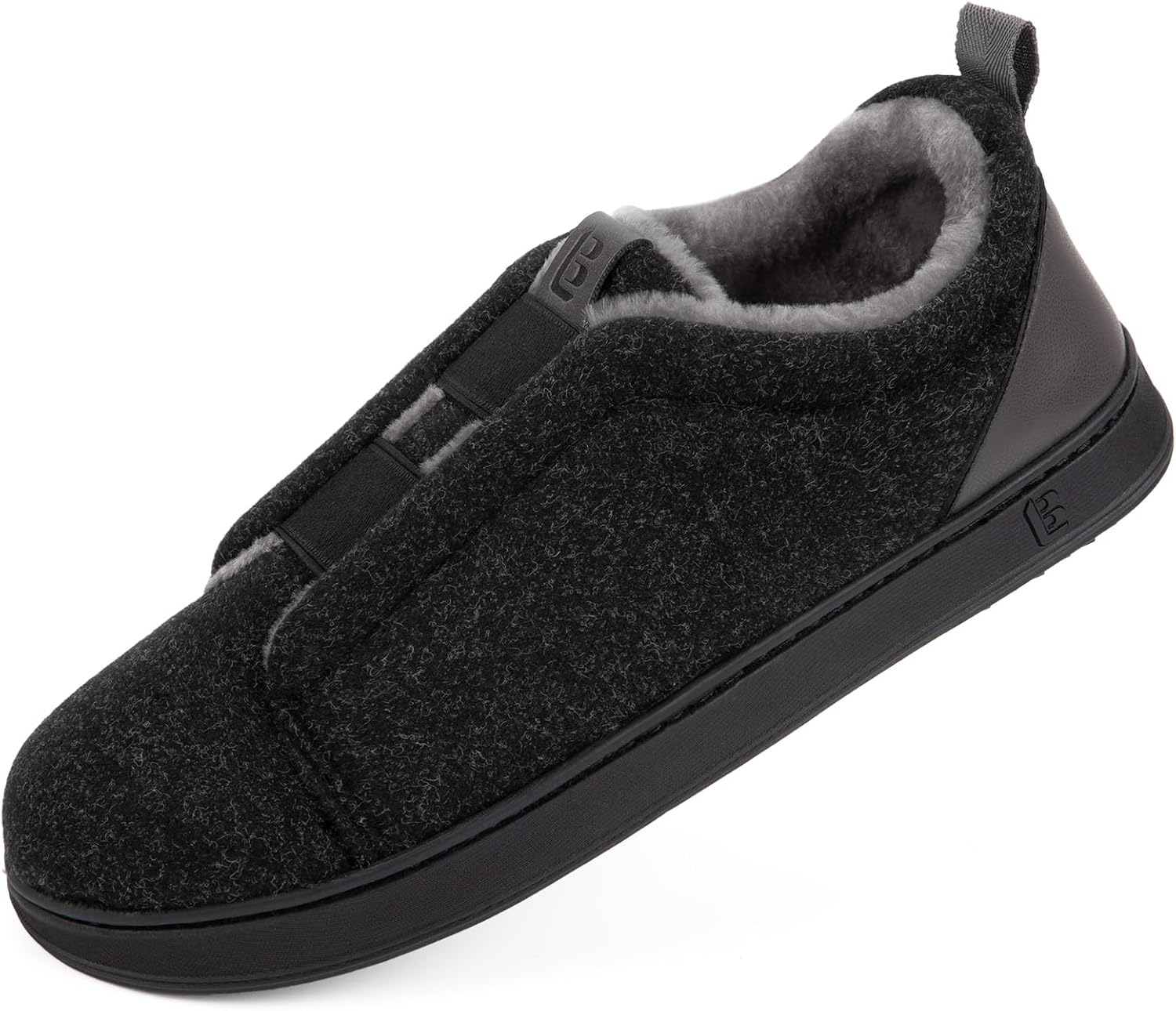 LongBay Men's Slippers Warm Wool-Like House Shoes Winter Indoor Outdoor