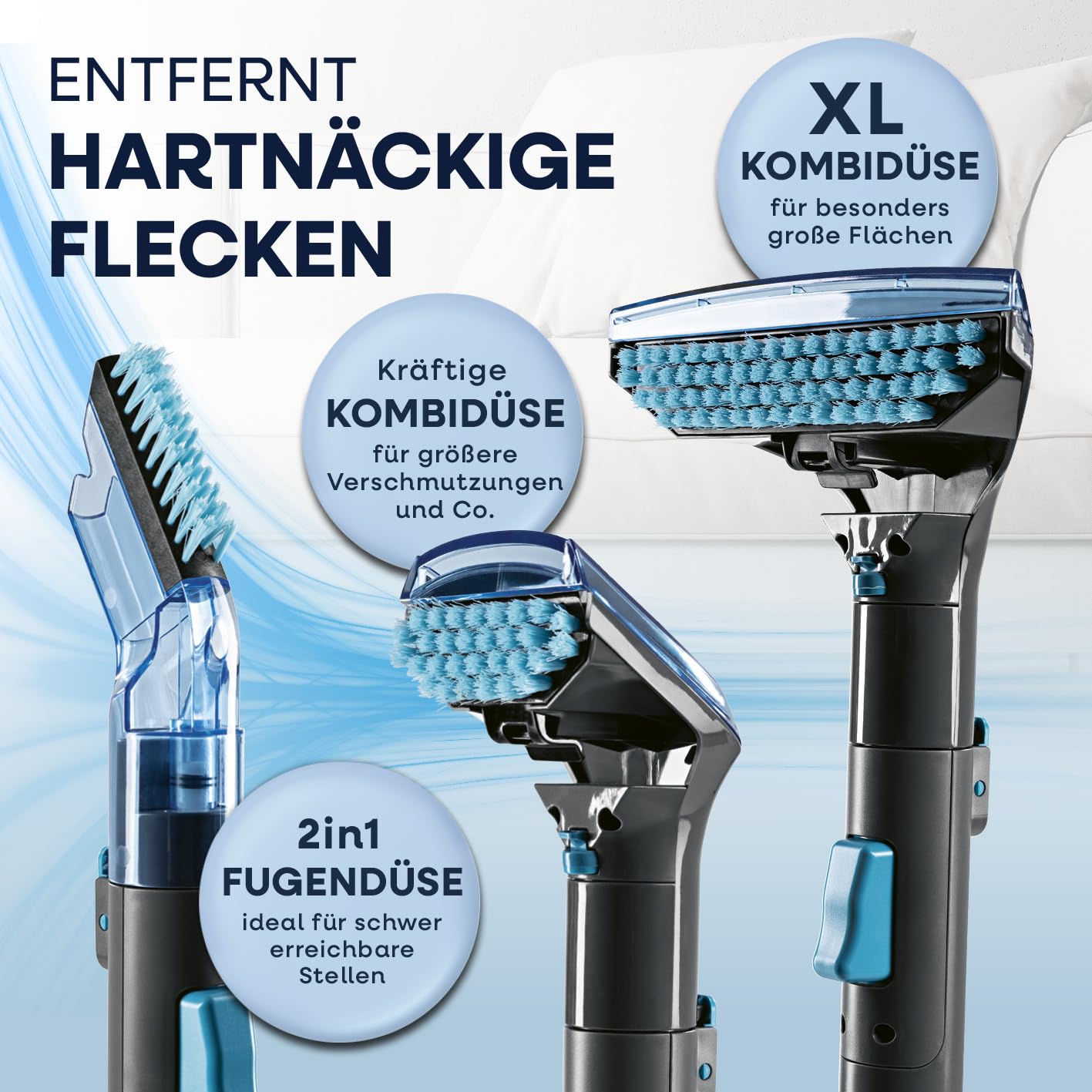 CLEANmaxx Pro Power Polsterreiniger Gerät 600W Blau – Bild 6
