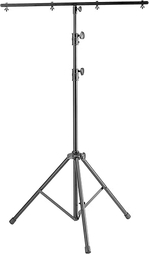 Odyssey LTP6 - Soporte de trípode de 9 pies de altura con barra en T de 8 pernos, color negro