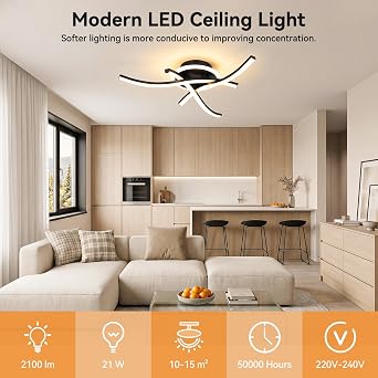 4760708 Modern Ceiling Lights LED 3000K/4500K/6500K Ceiling Lighting [Energy Class C]