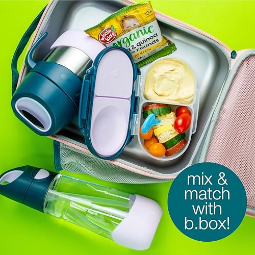 Miniatura 7 de b.box Tarro de alimentos aislado con tenedor para niños pequeños, recipiente fácil de abrir, acero inoxidable, más de 5 horas de temperaturas