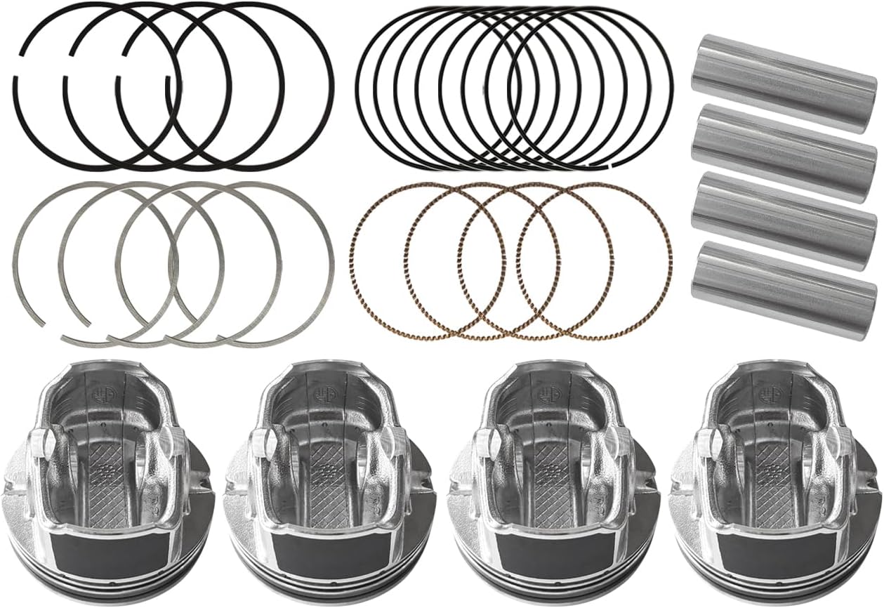 Oversize +0.50MM Engine Piston Ring Set Kit Compatible with 2012-2017 Hyundai Veloster Accent Kia Rio 1.6L, Replace 23041-2B600, 23041-2B610, 23041-2B620
