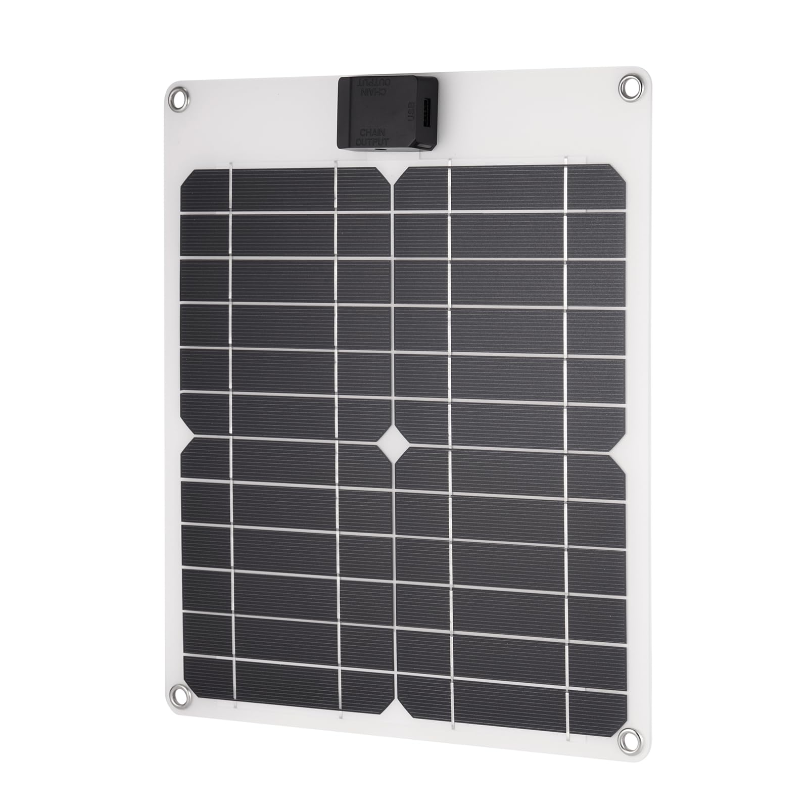 Cargador Solar de 15W*4 5V/12V con Puertos USB DC para Baterías de Coche Portátil Impermeable Mantenimiento de Batería para Automóvil RV Teléfonos Portátiles y Cámaras Deportivas