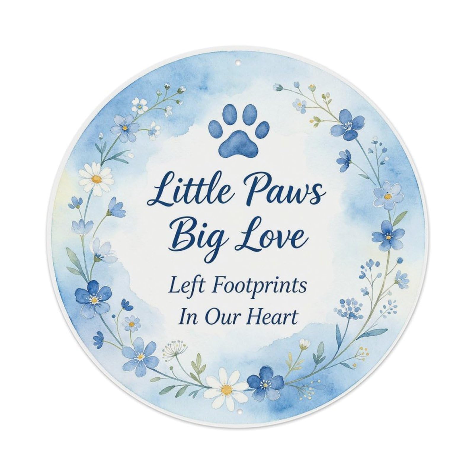 Little Paws Big Metal Tin Sign Plaque