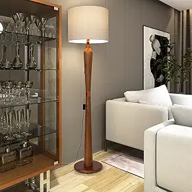 abajur De Chão Imperial DMOB - Classica e Sofisticada (Palha)