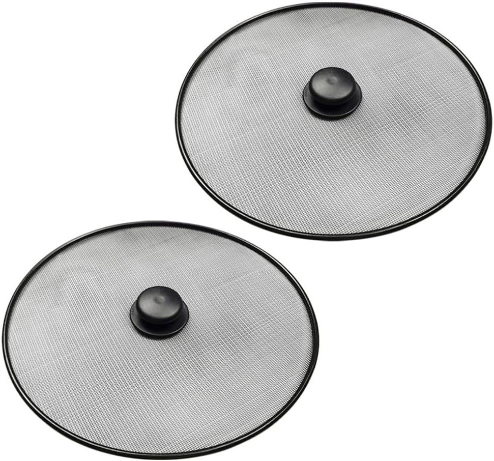 CALLARON 2pcs Splatter Screen Grease Shield for Frying Pan Skillet Pot Lid Cooking Accessory for Kitchen Use