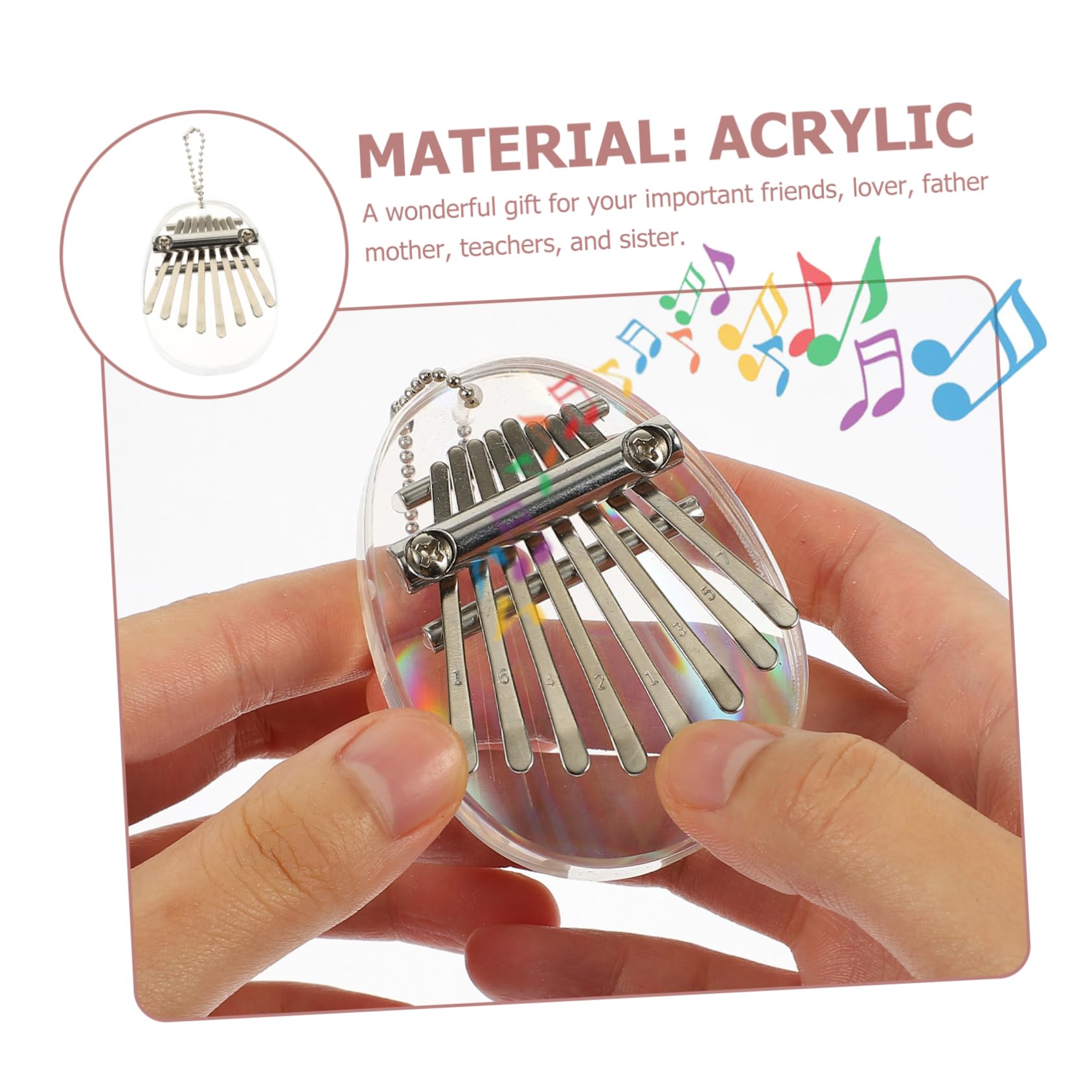 GALPADA Tone Kalimba Finger Piano Acrylic Music for Beginners Lightweight Portable Thumb Piano for Adults for Performance and Relaxation