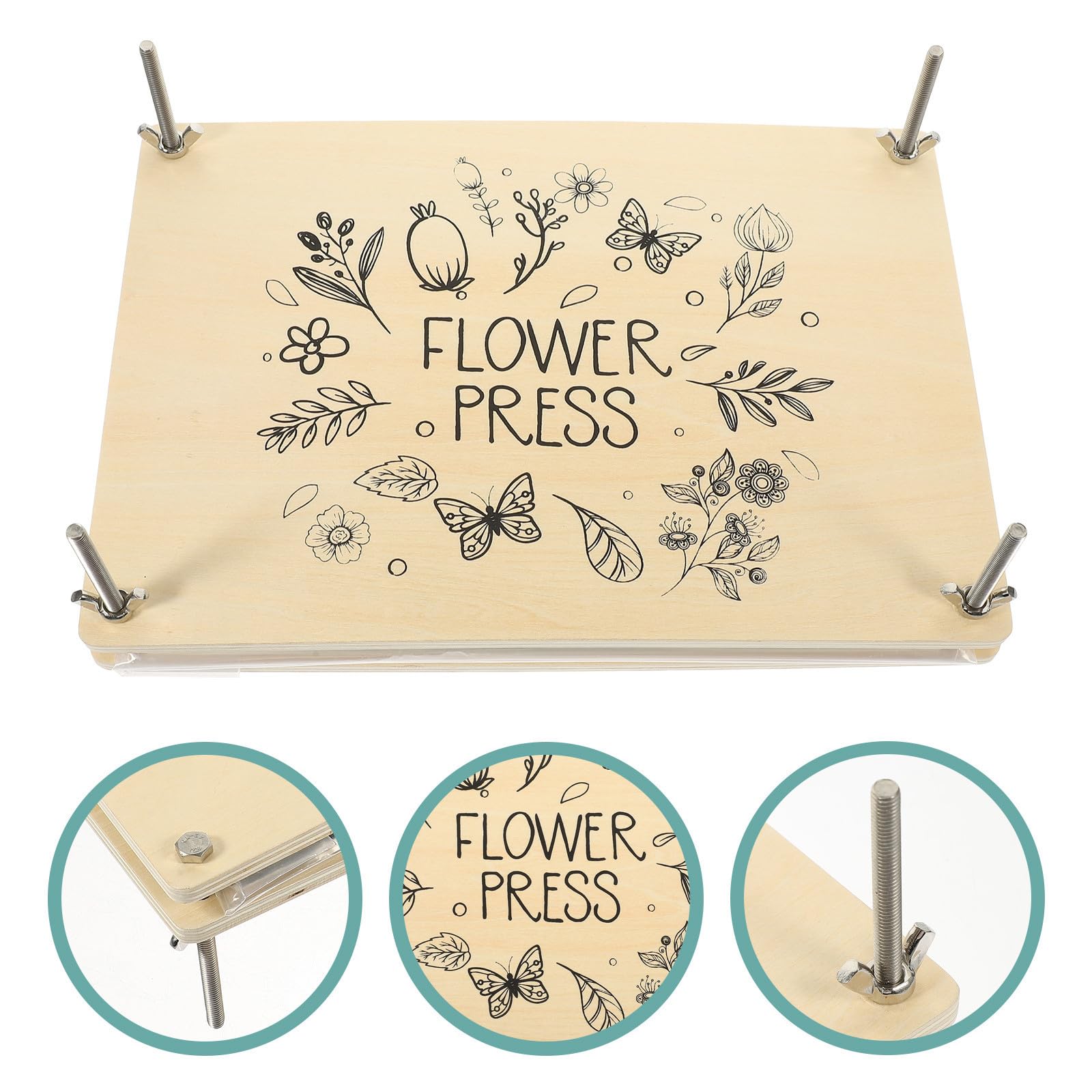 YARNOW Kit Pressa per Fiori in Legno per Foglie e Frutta Secca