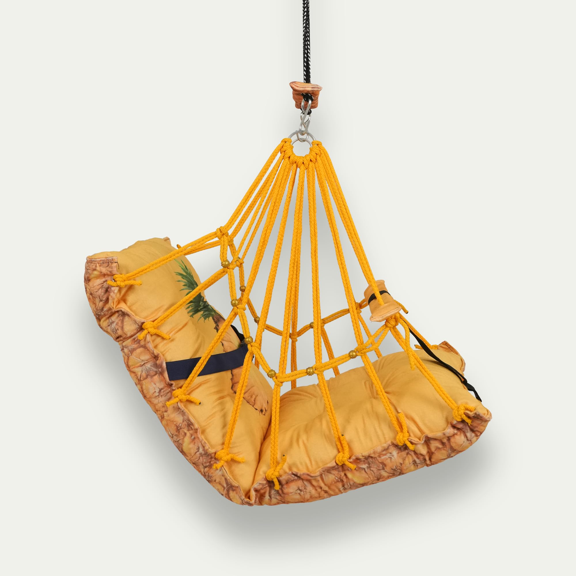 BOFFLE® Cotton Swing Chair for Kids Baby's Children Folding and Washable1-3 Years with Safety Belt/Home,Garden Jhula for Babies|Swing for Kids | Seat and Back Side 16x16 inch 4
