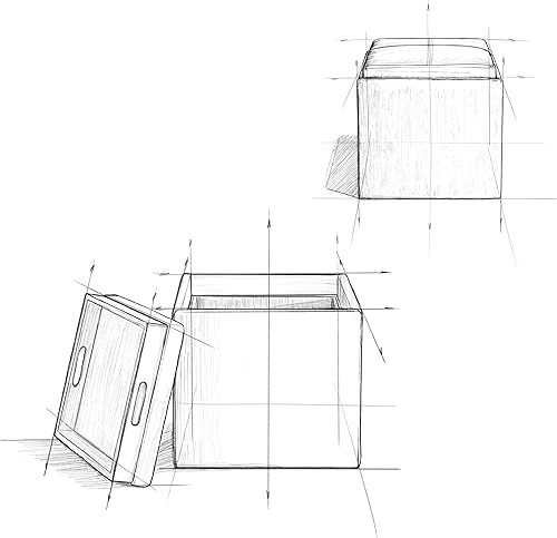 Miniatura 9 de SIMPLIHOME Rockwood - Otomana contemporánea de 18 pulgadas de ancho con bandeja de tela de aspecto de tweed marrón visón, ensamblada, para sala de