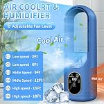 2026 Nouveau portable Air Ventilateur de conditionneurs - Mini Air Conditionneur avec 6 Vitesses & 1-6H Minuterie & 7 Couleurs Lumière de nuit - Mini Air Ventilateur de refroidissement - Évaporatif Air Ventilateur de bureau pour chambre à coucher Bureau Camping