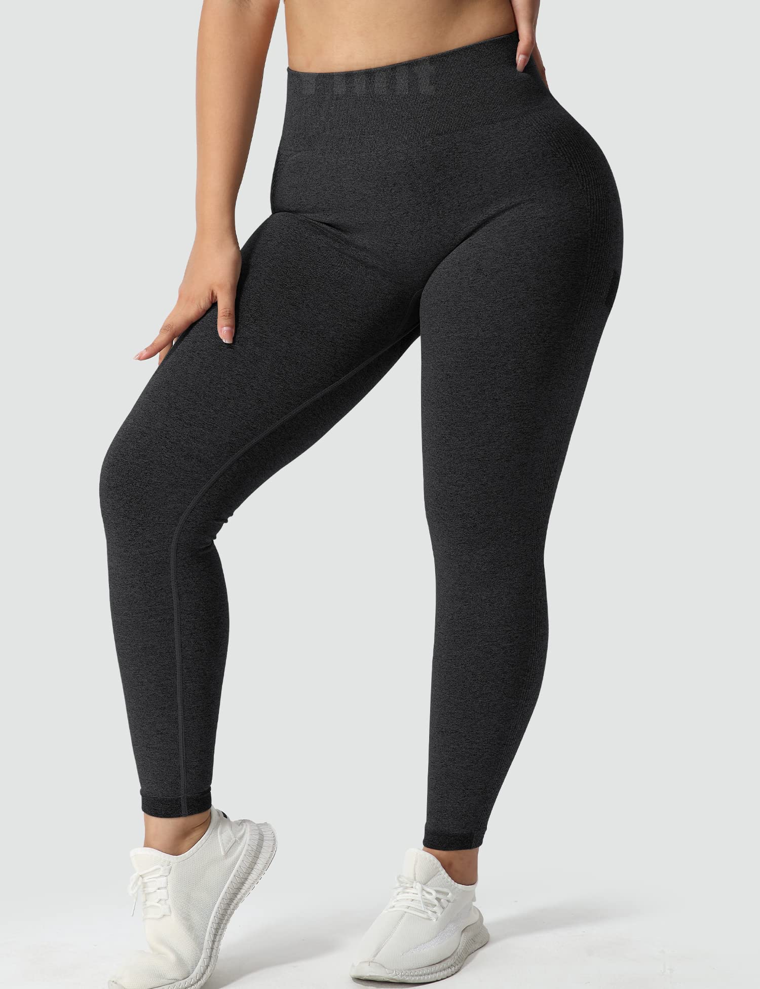 Legging de sport pour femme - Taille haute - Push Up - Sans coutures - Pour le sport, le yoga, le fitness, l'entraînement