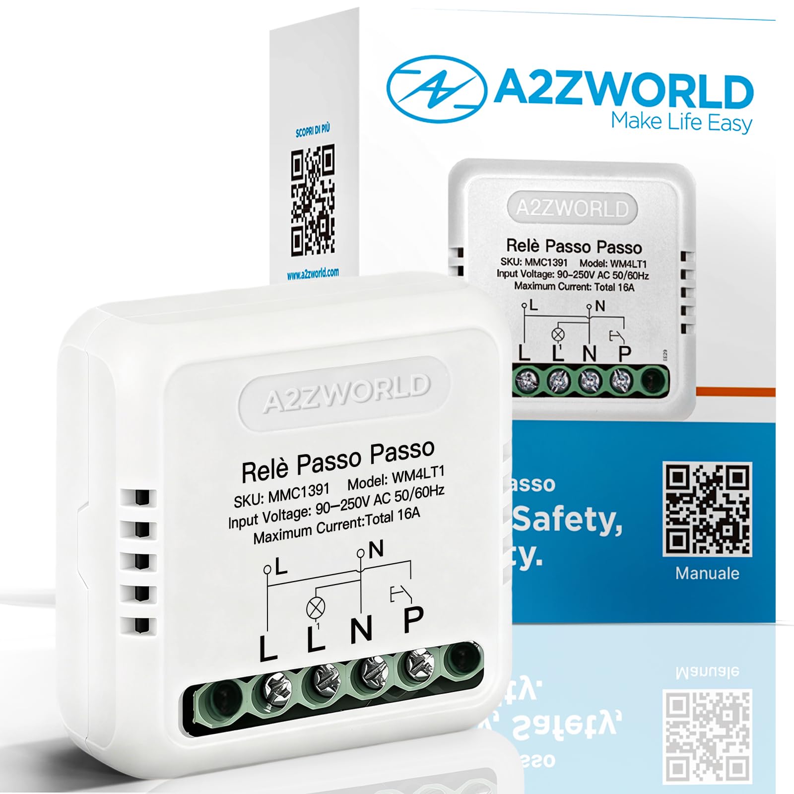 4 Piezas Relé Paso a Paso Electrónico Silencioso 230V 16A, Step Impulse Relay para Iluminación, Encapsulado Compacto 40x40x18mm, IP20, 1 Contacto NO, Controlable desde Múltiples Pulsadores